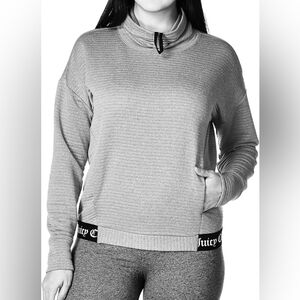 Juicy Couture Ribbed Long Sleeve Cowl Neck Pullover Size XL